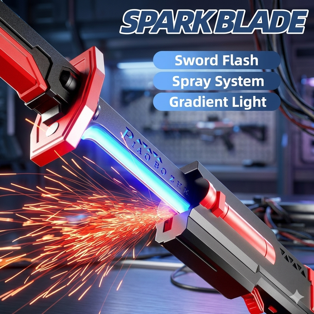 Double-Edged Light Sword Toy with LED Lights & Combat Sound Effects – Wrist-Activated Rotating Action Saber - Image 3