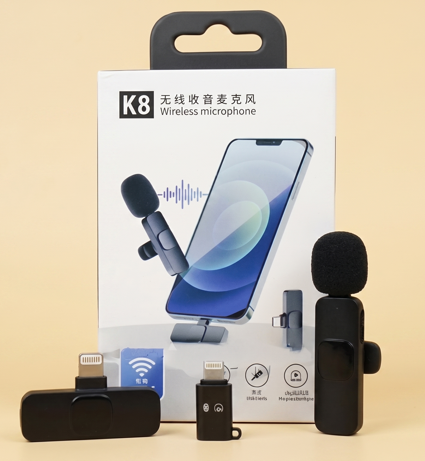 Wireless Lavalier Microphone for Content Creators – Plug & Play Noise Cancelling Mic