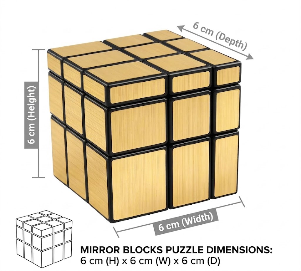 Premium 3x3 Mirror Cube Puzzle – Brushed Metallic Speed Cube - Image 6
