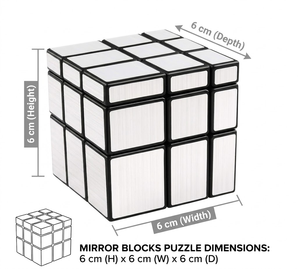 Premium 3x3 Mirror Cube Puzzle – Brushed Metallic Speed Cube - Image 4
