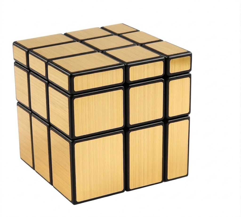 Premium 3x3 Mirror Cube Puzzle – Brushed Metallic Speed Cube - Image 3