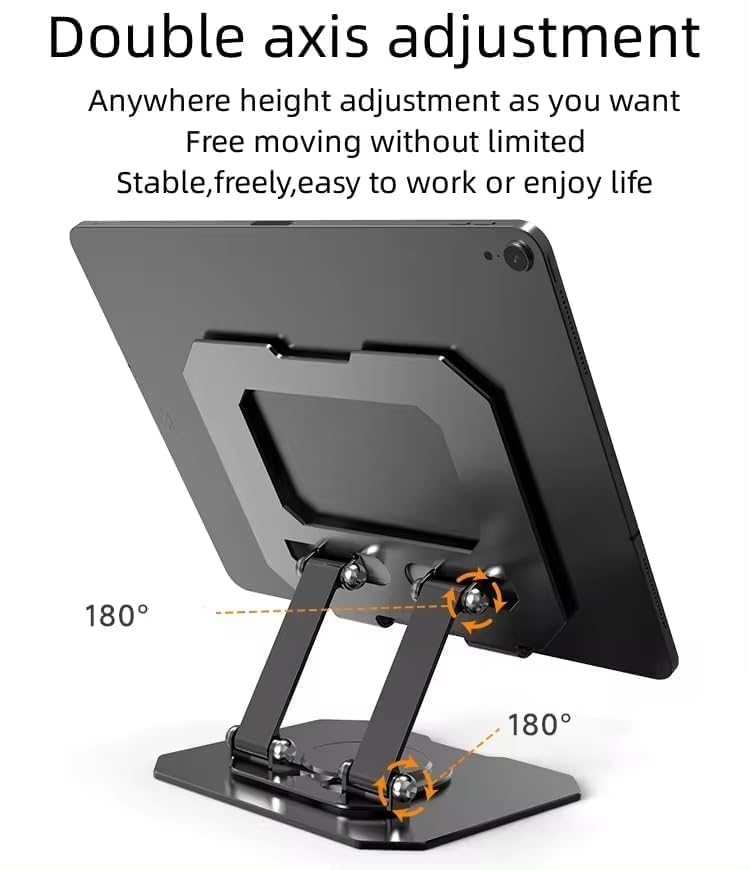 360° Rotating Ergonomic Laptop Stand – Adjustable Aluminum Notebook Riser for MacBook & Laptops up to 13" - Image 4