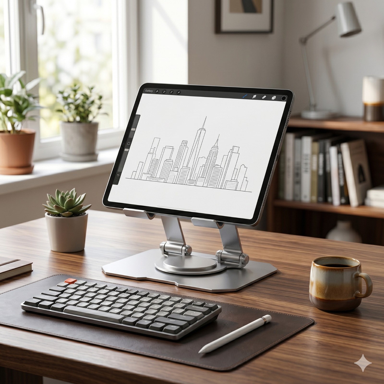 360° Rotating Ergonomic Laptop Stand – Adjustable Aluminum Notebook Riser for MacBook & Laptops up to 13" - Image 3