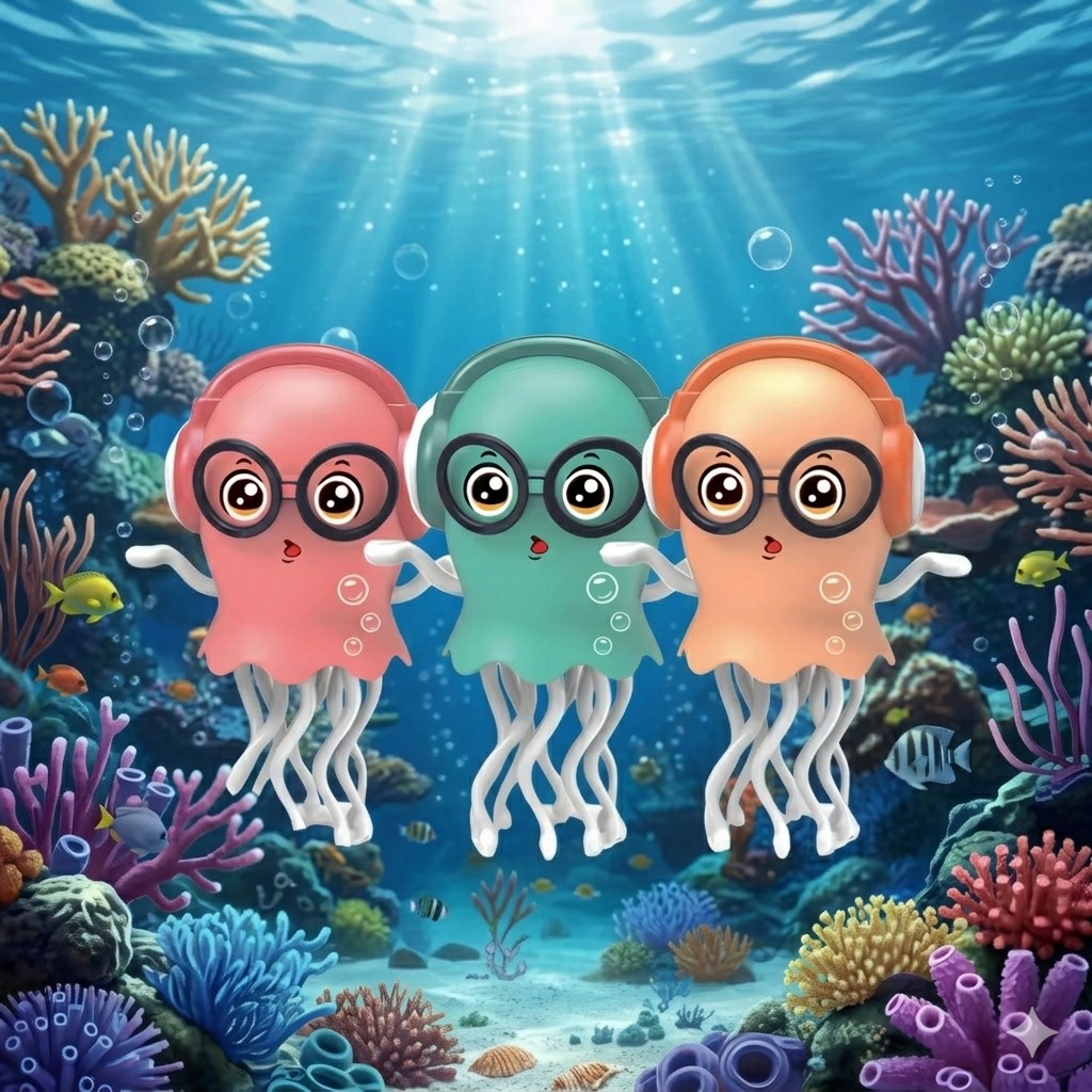 Interactive Dancing Jellyfish Toy – 360° Rotating LED Sensory Toy for Toddlers - Image 3