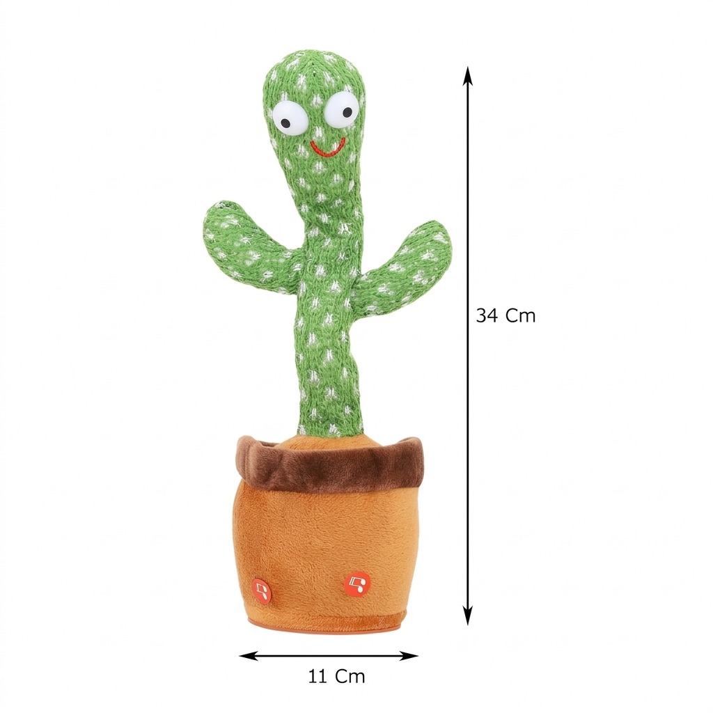 Interactive Dancing Cactus Toy – Talking, Singing & Mimicking Plush for Kids | A85-442 - Image 4