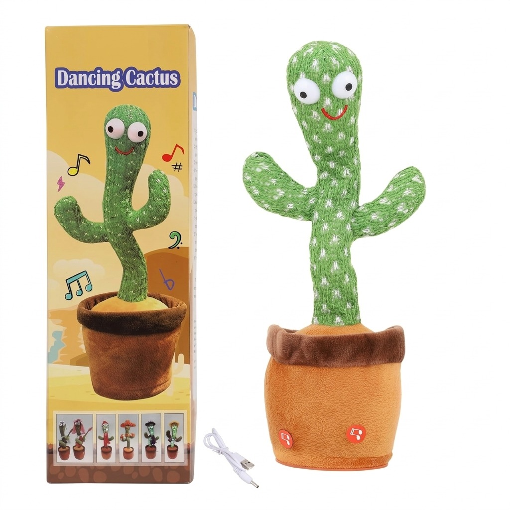 Interactive Dancing Cactus Toy – Talking, Singing & Mimicking Plush for Kids | A85-442