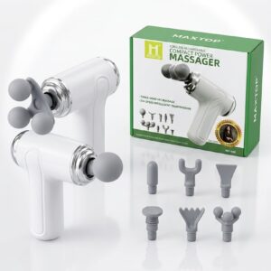 Rechargeable Triple-Head Percussion Massage Gun – 6-Speed Deep Tissue Massager for Muscle Recovery