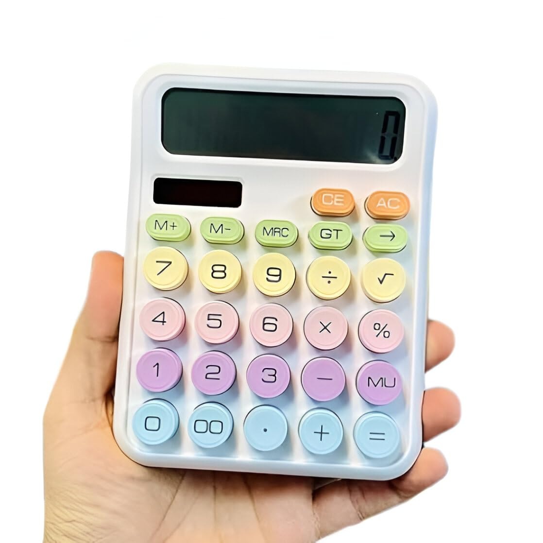 Cute Aesthetic Typewriter Calculator – 12-Digit Large LCD Display & Mechanical Round Buttons | B06-612 - Image 3