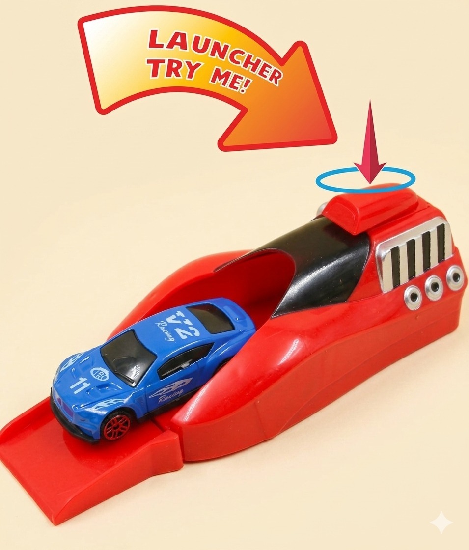 Rapid Car Launcher Playset – High-Speed Stunt Launcher with 4 Die-Cast Metal Racing Cars | A78-438 - Image 4
