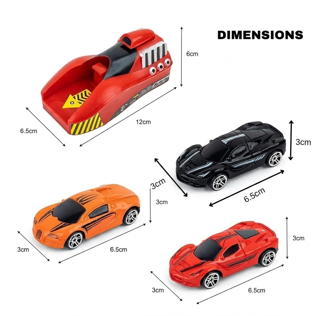 Rapid Car Launcher Playset – High-Speed Stunt Launcher with 4 Die-Cast Metal Racing Cars | A78-438 - Image 3