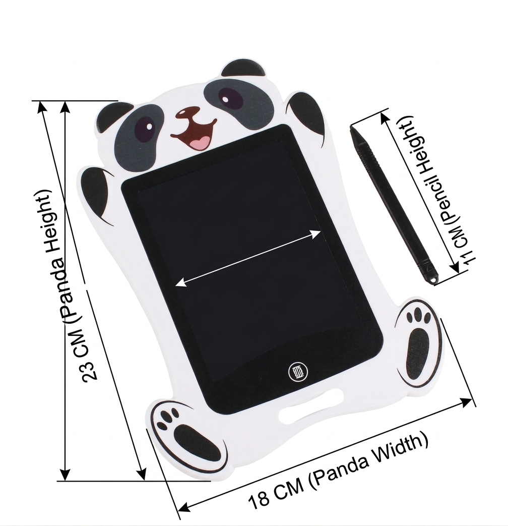 Panda Design 9" Colorful LCD Writing Pad for Kids - Portable Electronic Drawing Tablet (White) - Image 5