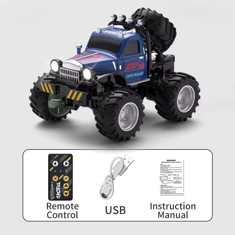 NEXTGEN Mini RC Monster Off-Road Car – 1:54 Scale Remote Control Truck | A71-407 - Image 5