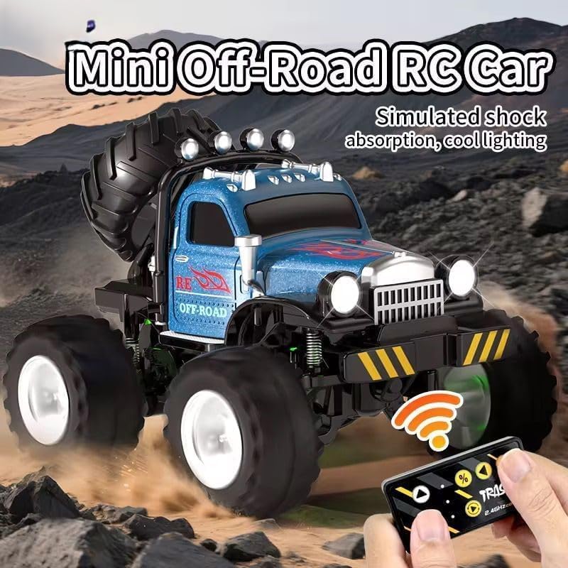 NEXTGEN Mini RC Monster Off-Road Car – 1:54 Scale Remote Control Truck | A71-407 - Image 2
