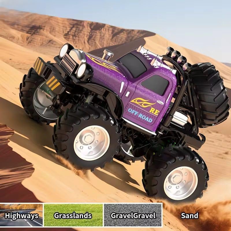 NEXTGEN Mini RC Monster Off-Road Car – 1:54 Scale Remote Control Truck | A71-407 - Image 3