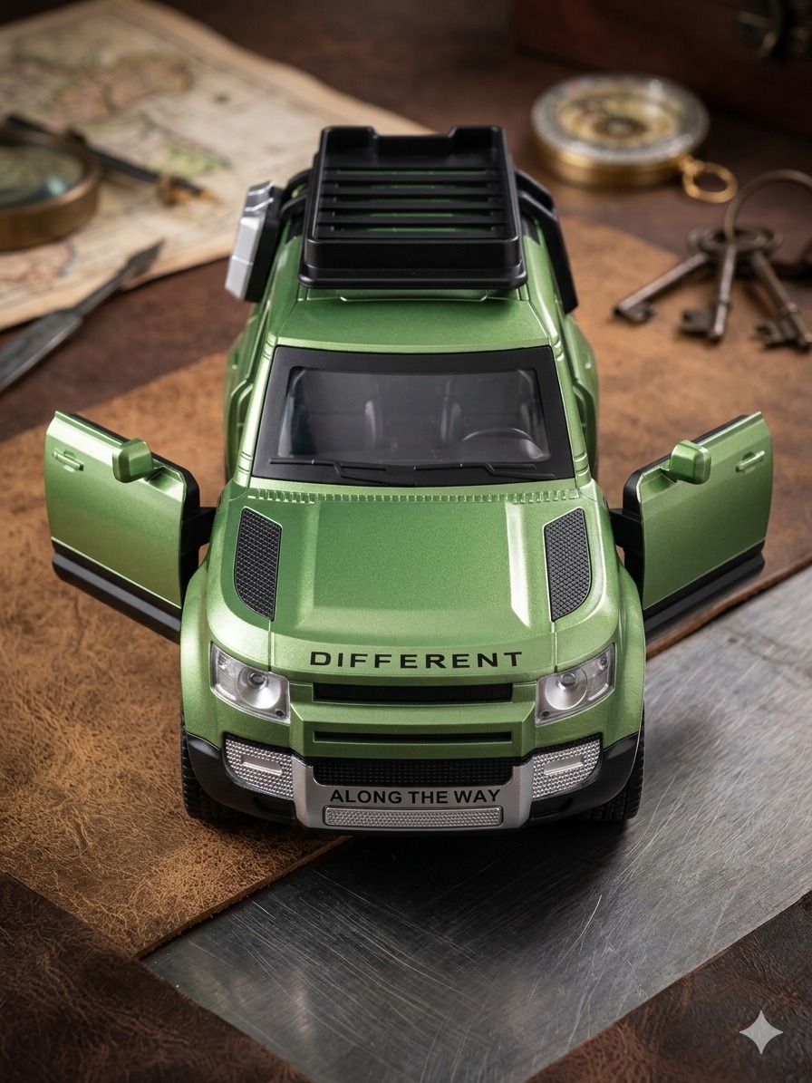 High-Quality 2.4G Remote Control Sports SUV – Realistic Metallic Green Off-Road RC Car - Image 4