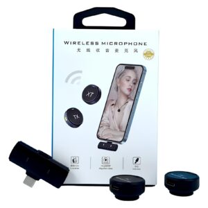 Dual Wireless Lavalier Microphone for Type-C Android & iPhone 15/16 | Plug & Play Noise Reduction Lapel Mic