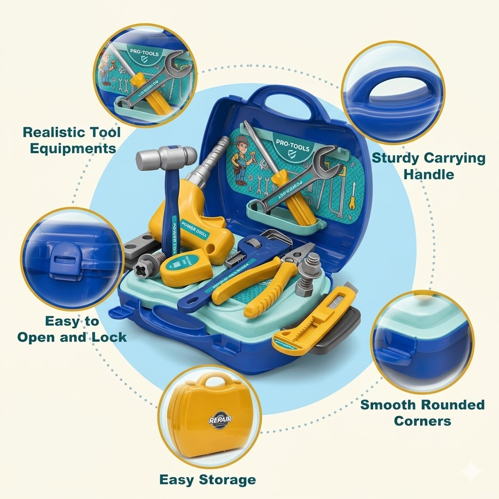 NEXTGEN Junior Mechanic Auto Repair Tool Set – 27-Piece STEM Play Kit - Image 4