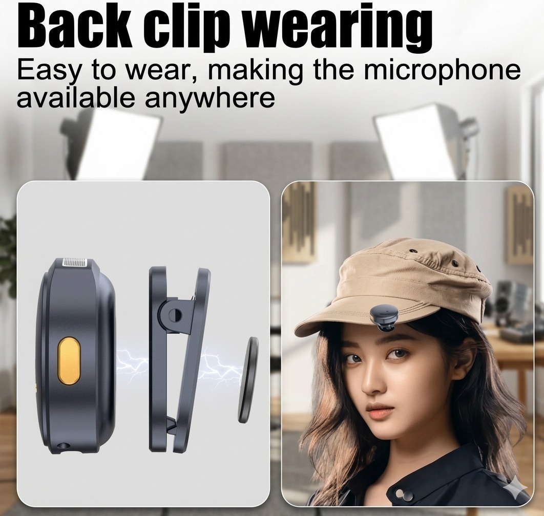Professional Dual Wireless Lavalier Microphone System with Portable Charging Case | Noise Cancelling Plug-and-Play Mic for iPhone, Android & Tablets - Image 2