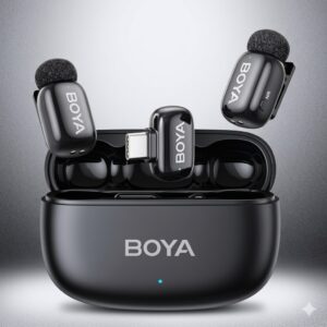 BOYA mini 2 Ultra-Compact Wireless Lavalier Microphone with AI Noise Cancellation & 48kHz Hi-Fi Sound