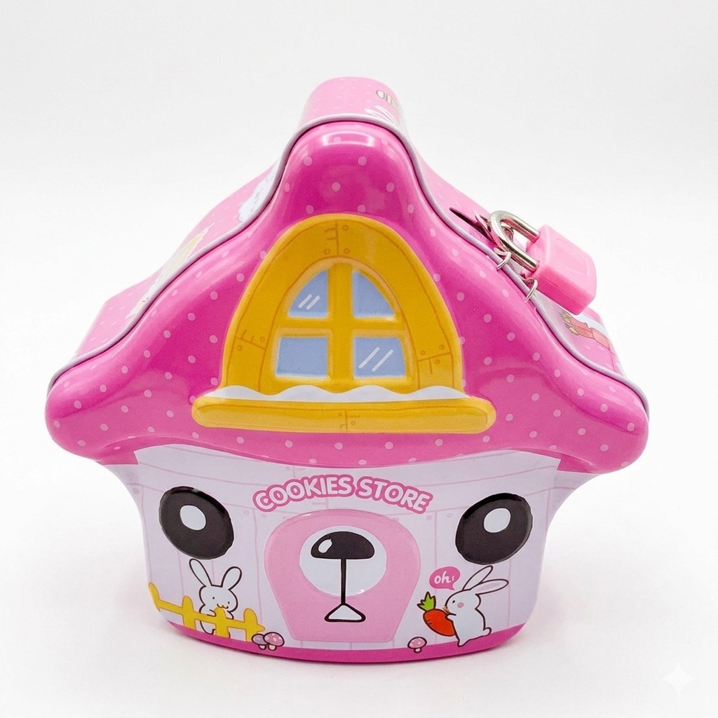 Premium Kids Metal Piggy Bank with Lock & Key – Durable Decorative Coin Saving Box for Boys & Girls (Multicolor)| B34-485 - Image 3