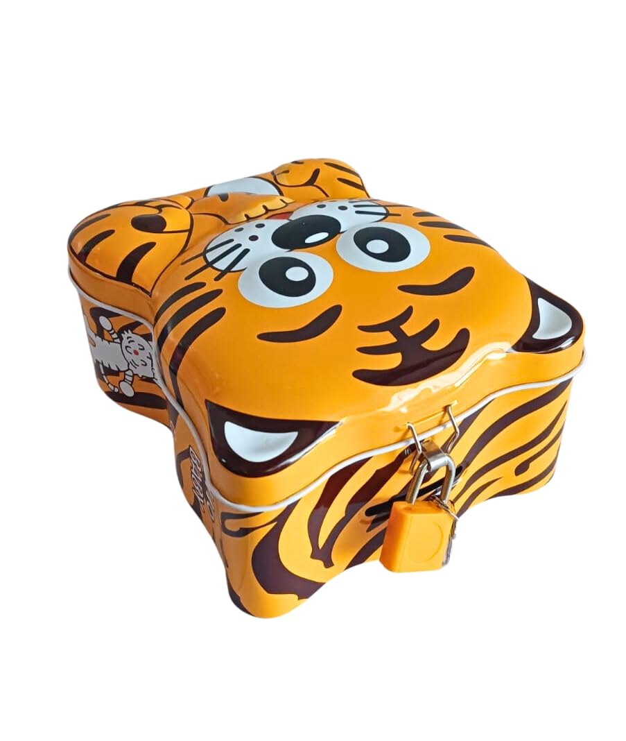 Premium Kids' Metal Piggy Bank with Lock & Key – Secure Coin & Cash Savings Vault - Image 3