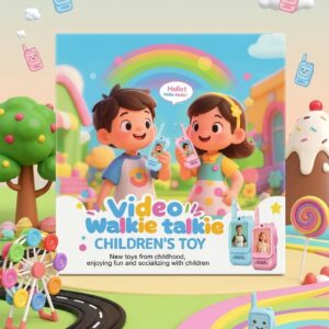 Kids Video Walkie Talkies with Dual HD Camera - Long Range Rechargeable Communication Set (Set of 2)