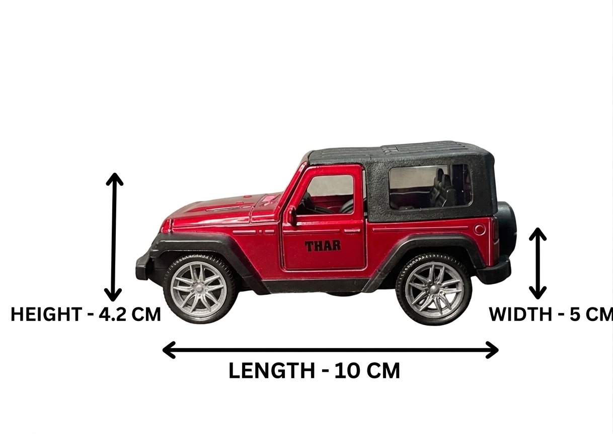 Premium Die-Cast Metal Thar Toy Car – Pull-Back Action with Openable Doors - Image 4