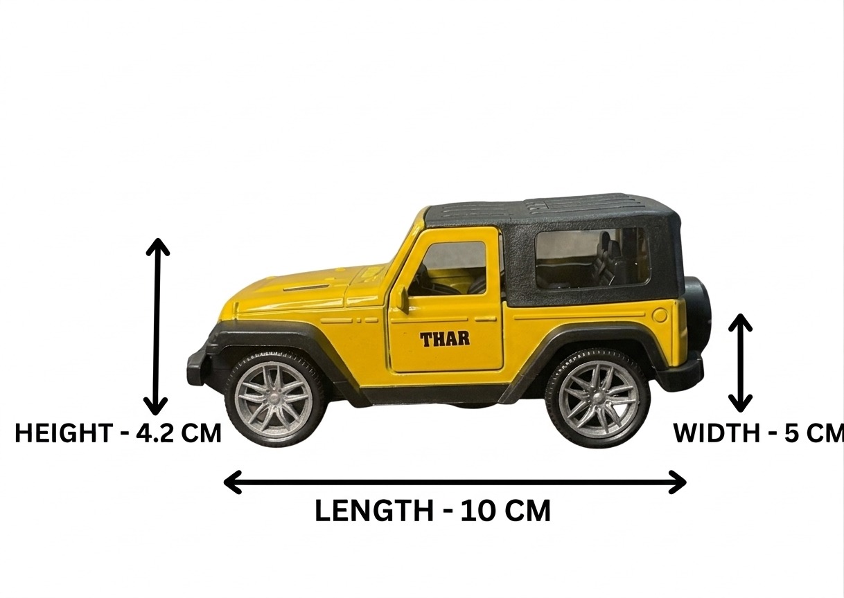 Premium Die-Cast Metal Thar Toy Car – Pull-Back Action with Openable Doors - Image 5