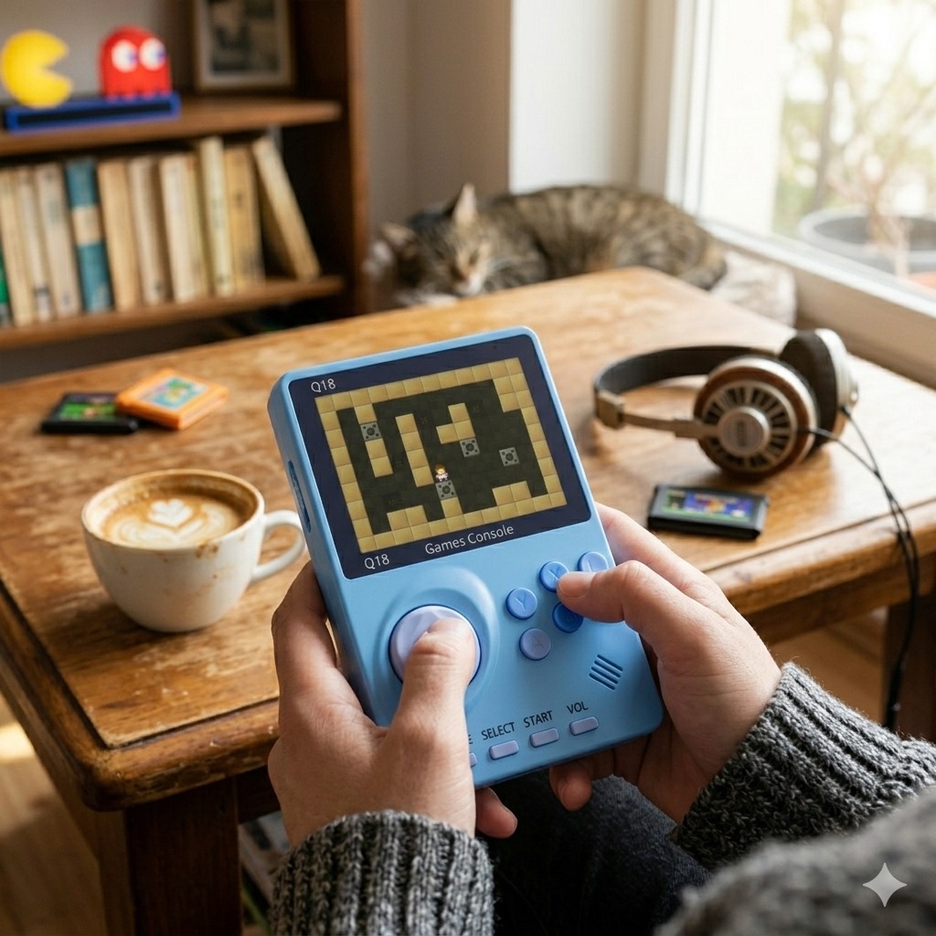NEXTGEN Kids Handheld Video Game Console – Retro Gaming Console with 100 Built-in 16-Bit Games, 2.8" Color Screen & Rechargeable Battery (Light Blue) - Image 2