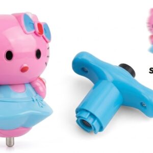 Hello Kitty Musical LED Spinning Top (Lattu) with Launcher for Kids – Pink