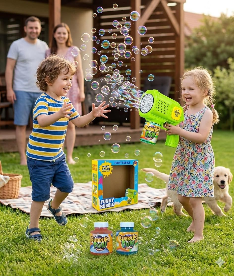 NEXTGEN Funny Bubble Light Blaster – Multi-Color LED Automatic Bubble Maker | A123-448