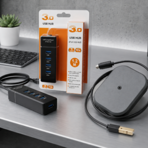 4-Port USB Hub & YoYo Retractable Extension Cable Combo Pack | C-2