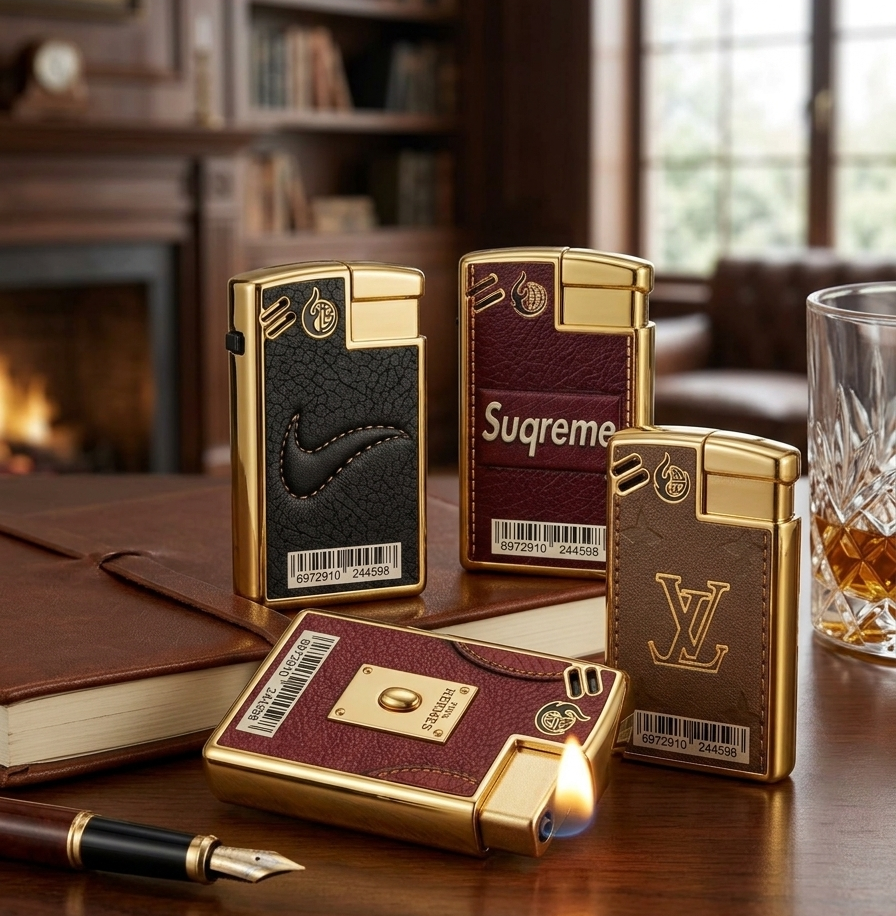 Premium Refillable Metal Lighter – Luxury 3D Embossed Designer Finish | A40-177
