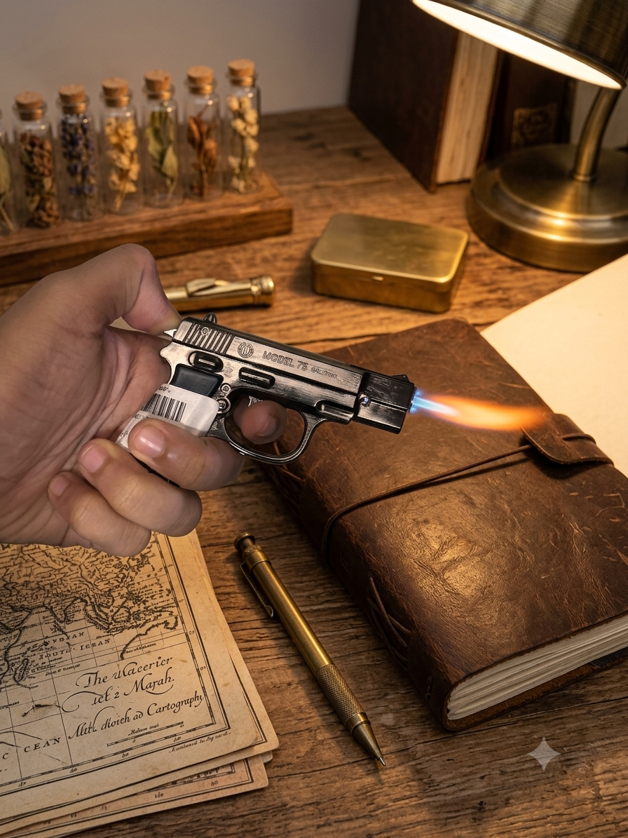 NEXTGEN Tactical Pistol-Style Lighter – Refillable Metal Gadget|A04-183 - Image 3
