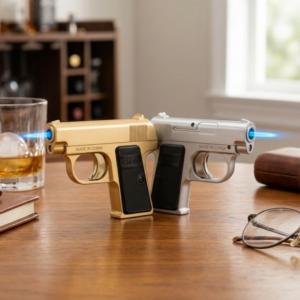 Vanguard Blue Flame Gun Lighter - Elegant Single-Flame Butane Refillable Lighter | A03-181