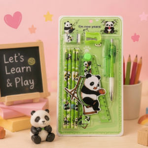 Cute Panda Themed Stationery Set – Complete School & Office Supply Kit | A-516