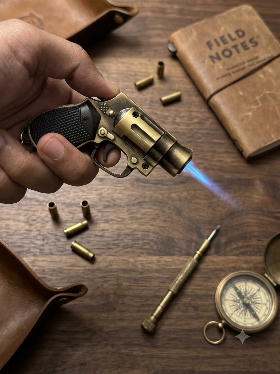 NEXTGEN Tactical Revolver Keychain Lighter – Miniature Gadget|A08-304 - Image 5