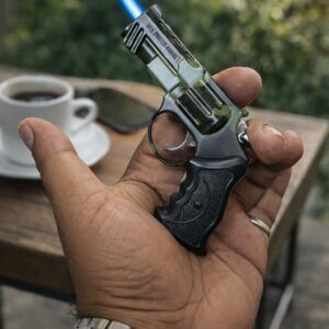 Military Revolver Shaped Lighter – Premium Camouflage Print & Realistic Metal Design | A12-186