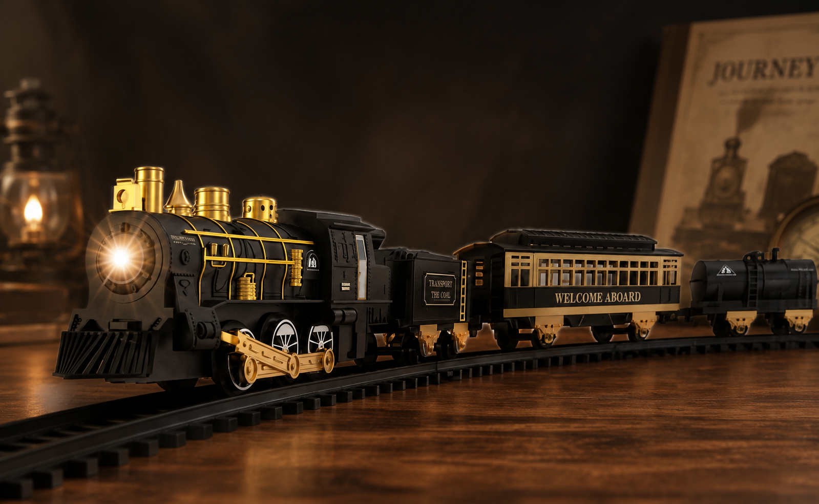 NextGen Classic Battery Operated Train Set with Light & Sound | 16 Pieces Railway Track Toy | Ages 3+| C28-451 - Image 3
