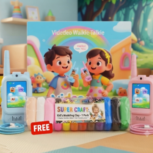 Kids' Video Walkie Talkie Set – Includes FREE Super Craft Modeling Clay | C-16