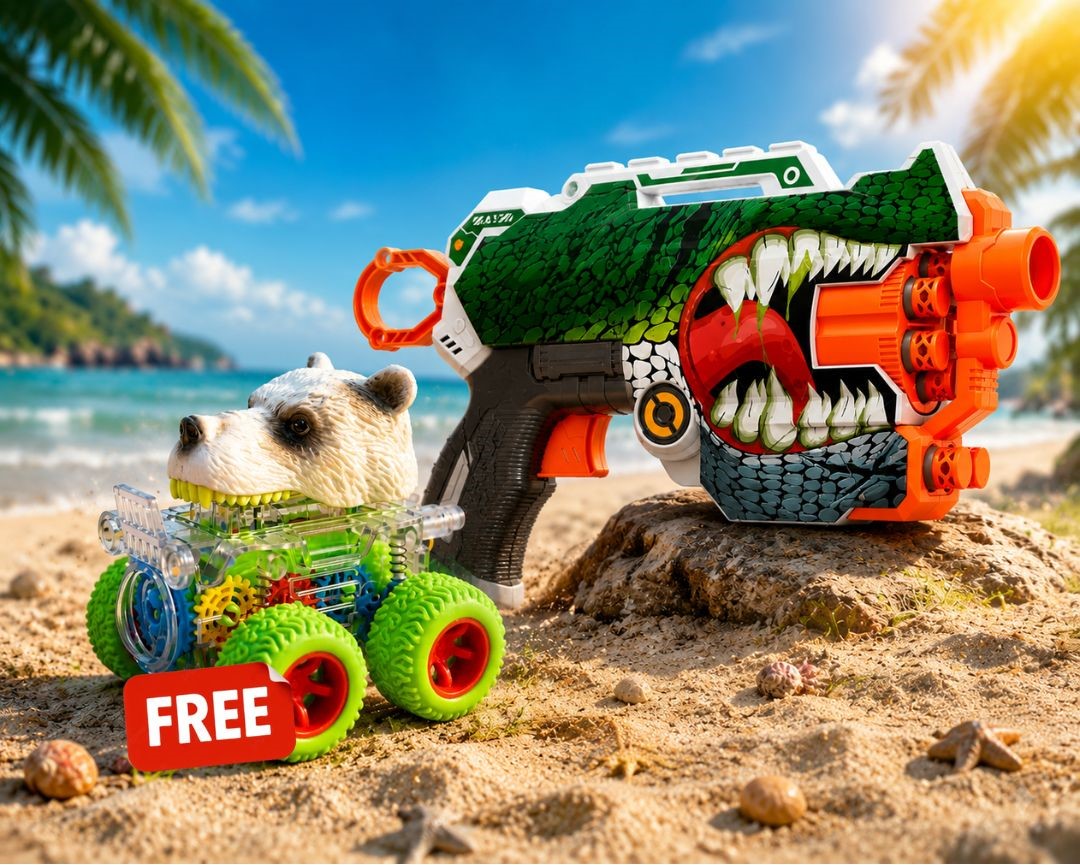 NEXTGEN Beast Hunter Blaster & Free Mini Monster Truck Toy – Dynamic Action Play Set | C-22