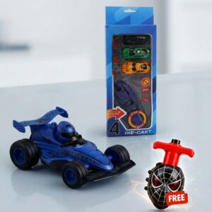 NEXTGEN Ultimate Racing Combo – Die-Cast Car Set, Blue Racer & Free Spider-Head Spinner | C-20