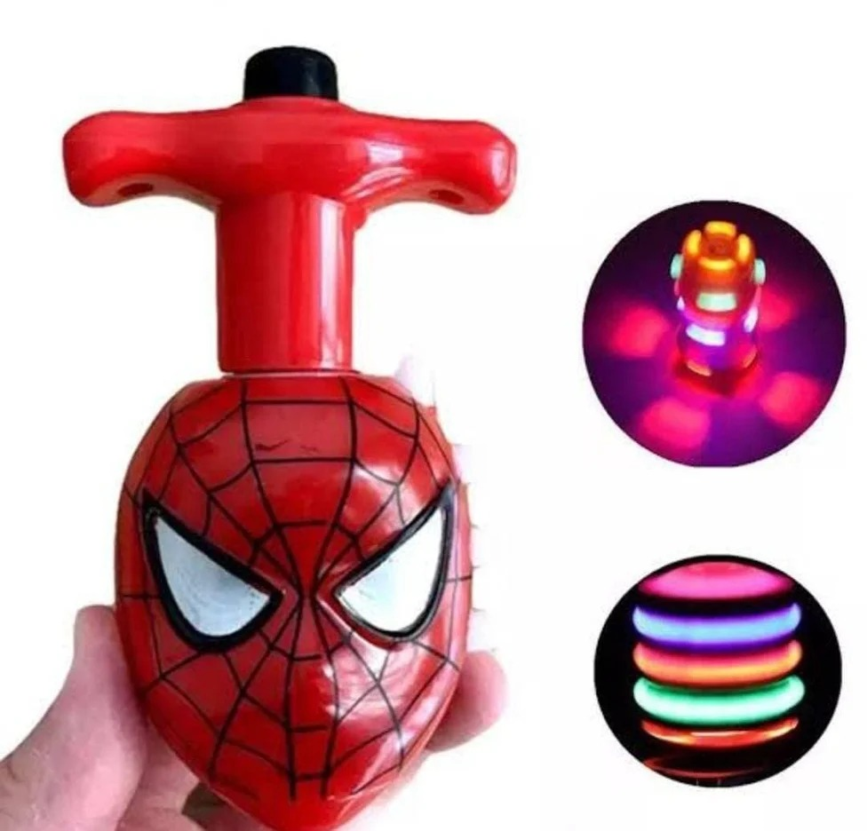 NEXTGEN Super-Hero Themed LED Spinning Tops Combo – Vibrant Light-Up Toys for Kids (Set of 2) | C-21 - Image 2